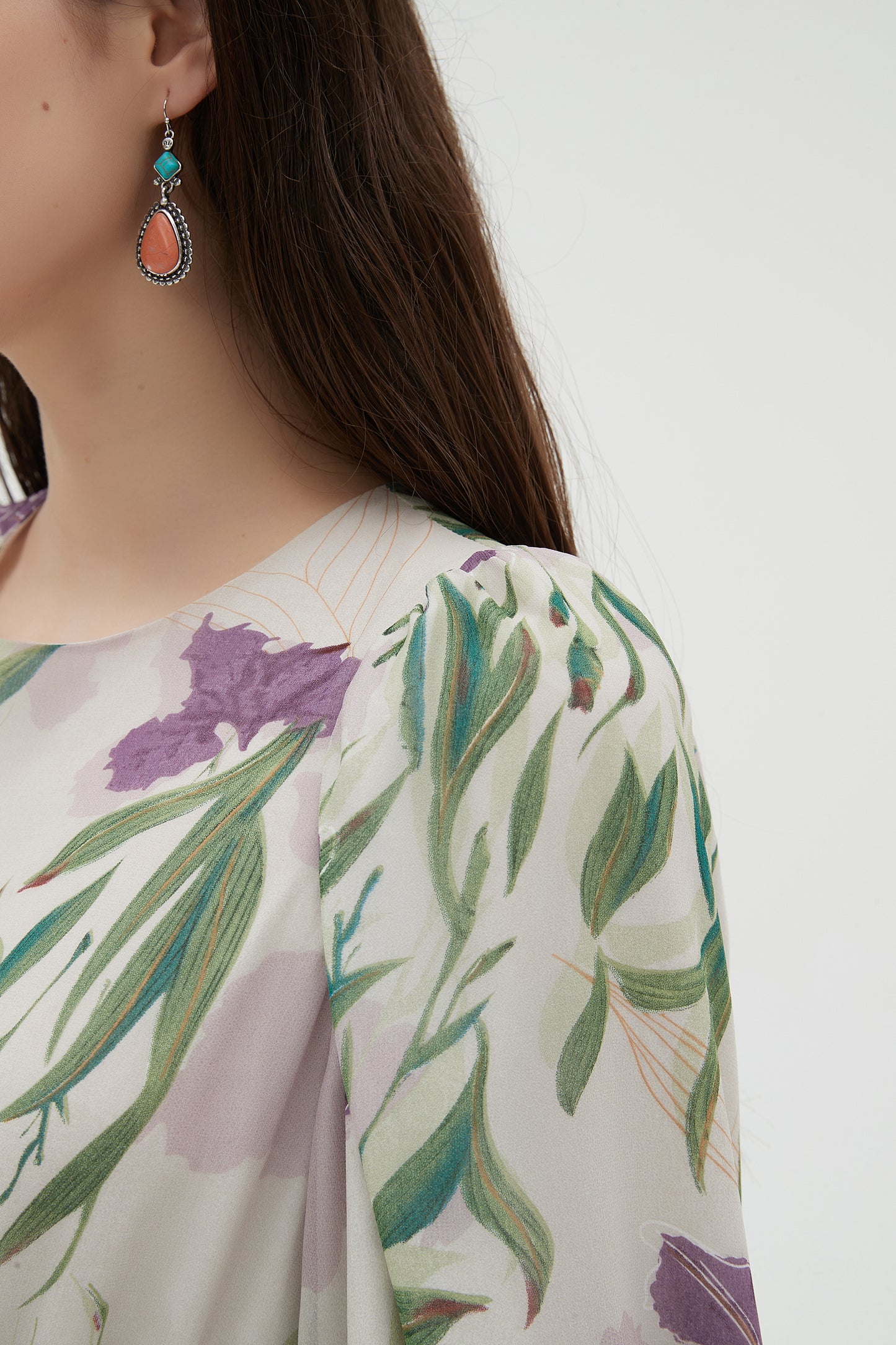 MAXI TIERED DRESS TULIPS