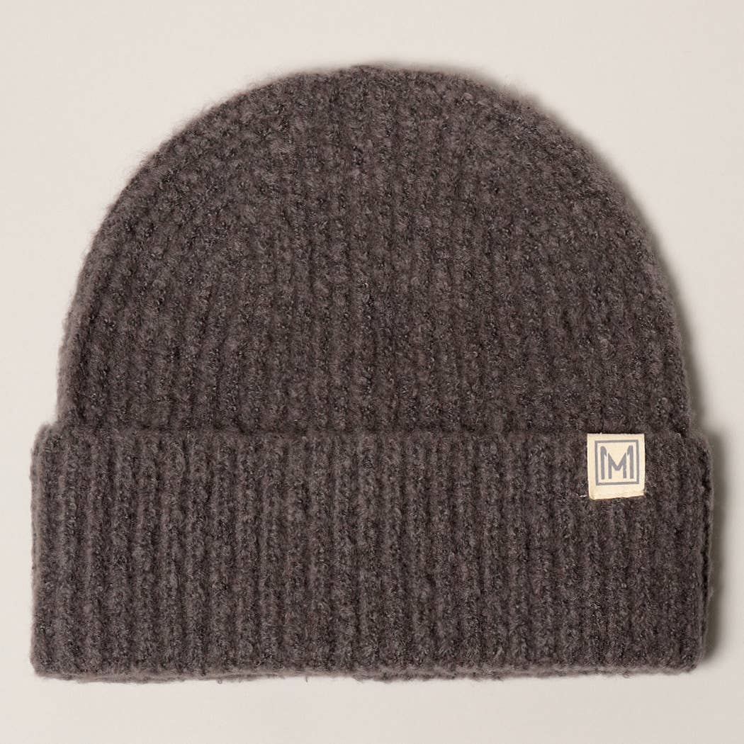 Soft Basic Ribbed Knit Cuff Beanie Hat: ONE SIZE / DENIM BLUE-NEW