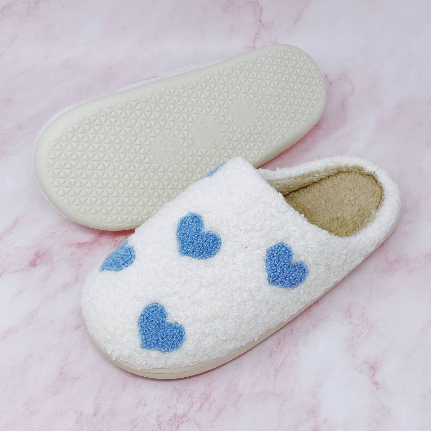 Heart Full Cozy Lounge Slippers: M/L / Precious Pink