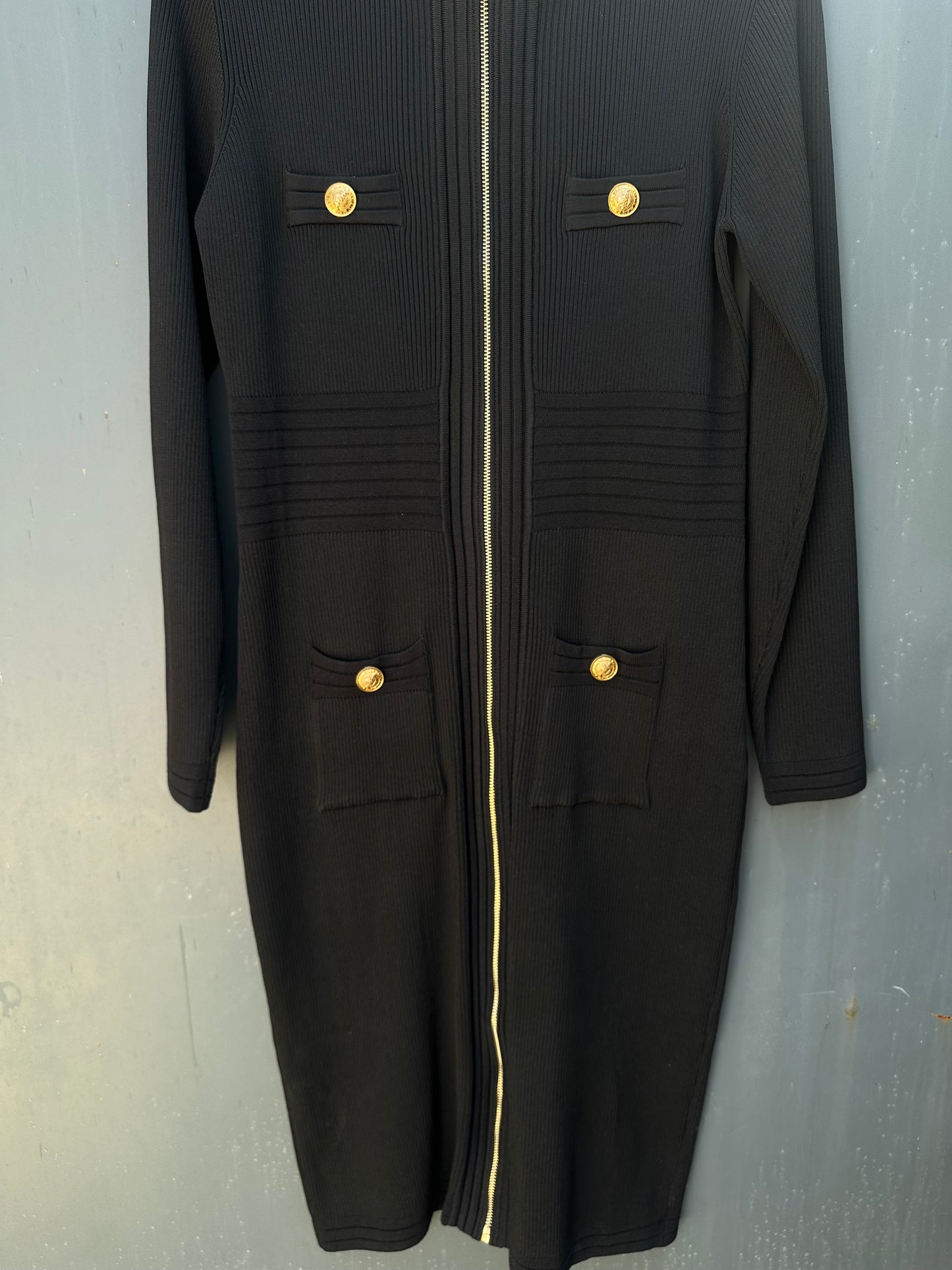 BODYCON ZIPPER FRONT DRESS
