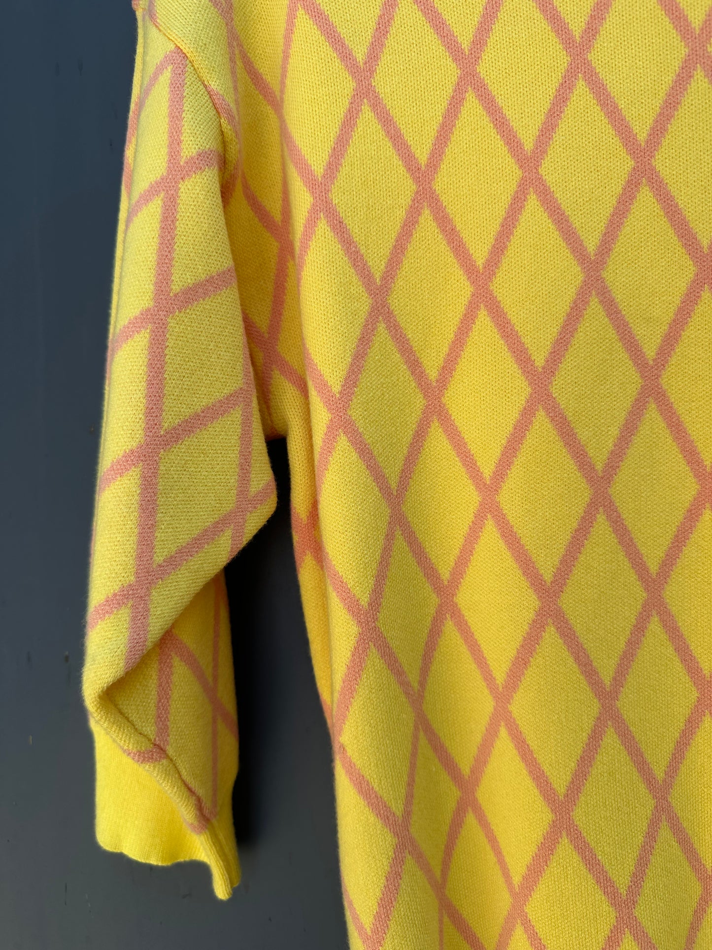 YELLOW AND PINK KNIT TOP