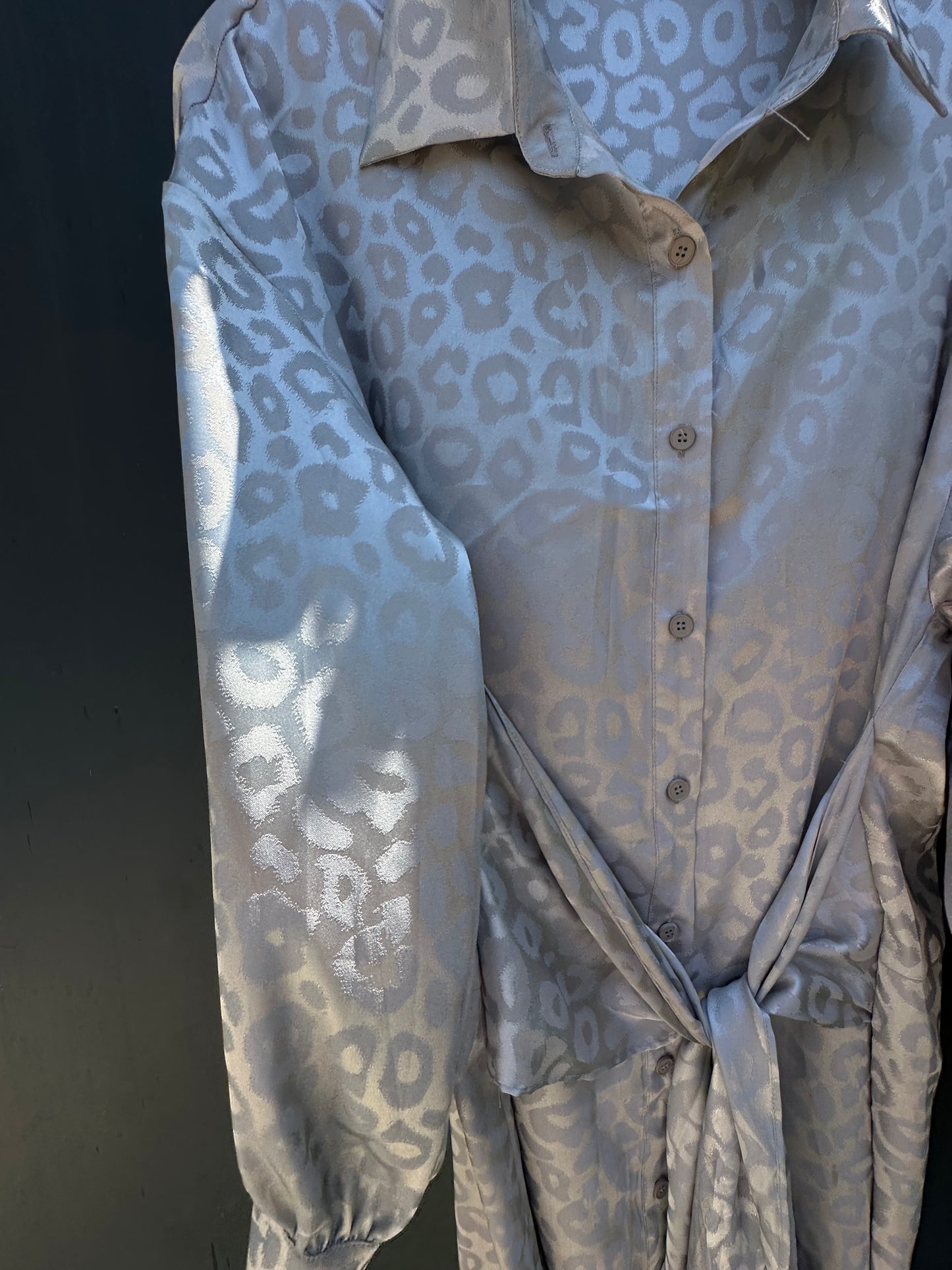 SILKY TIE WAIST DRESS