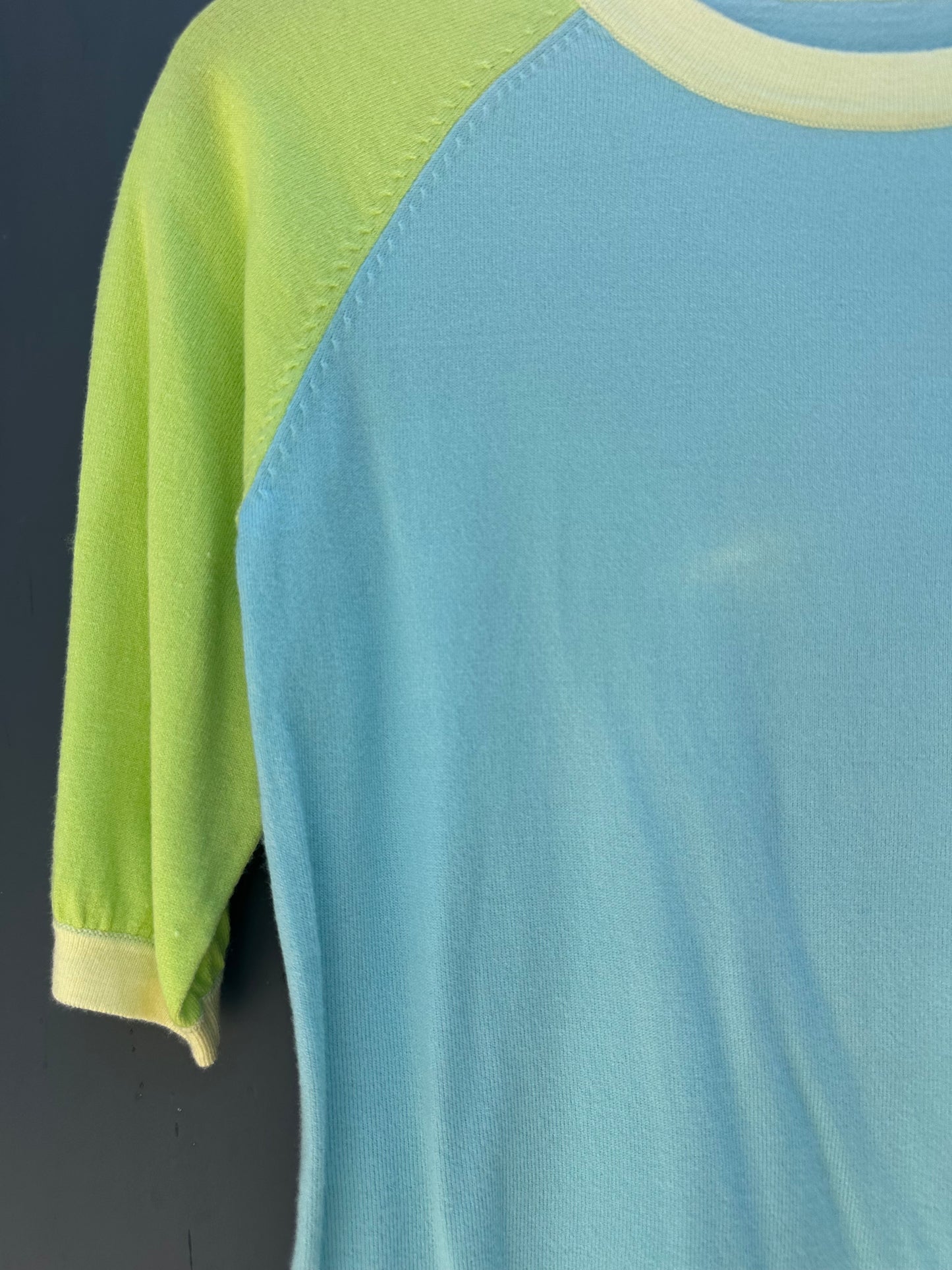 COLORBLOCK THIN KNIT T
