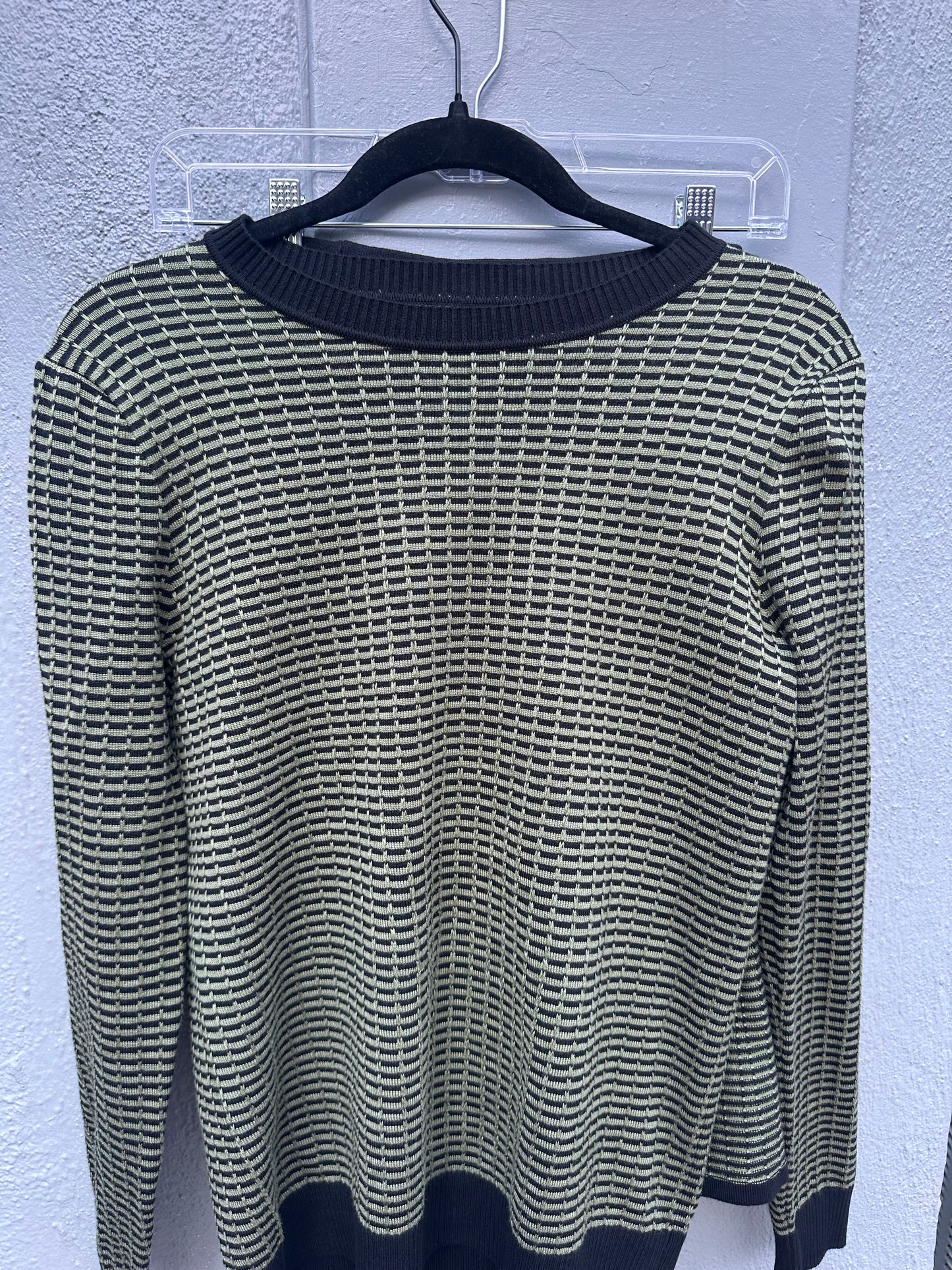 SAGE AND BLACK KNIT SET