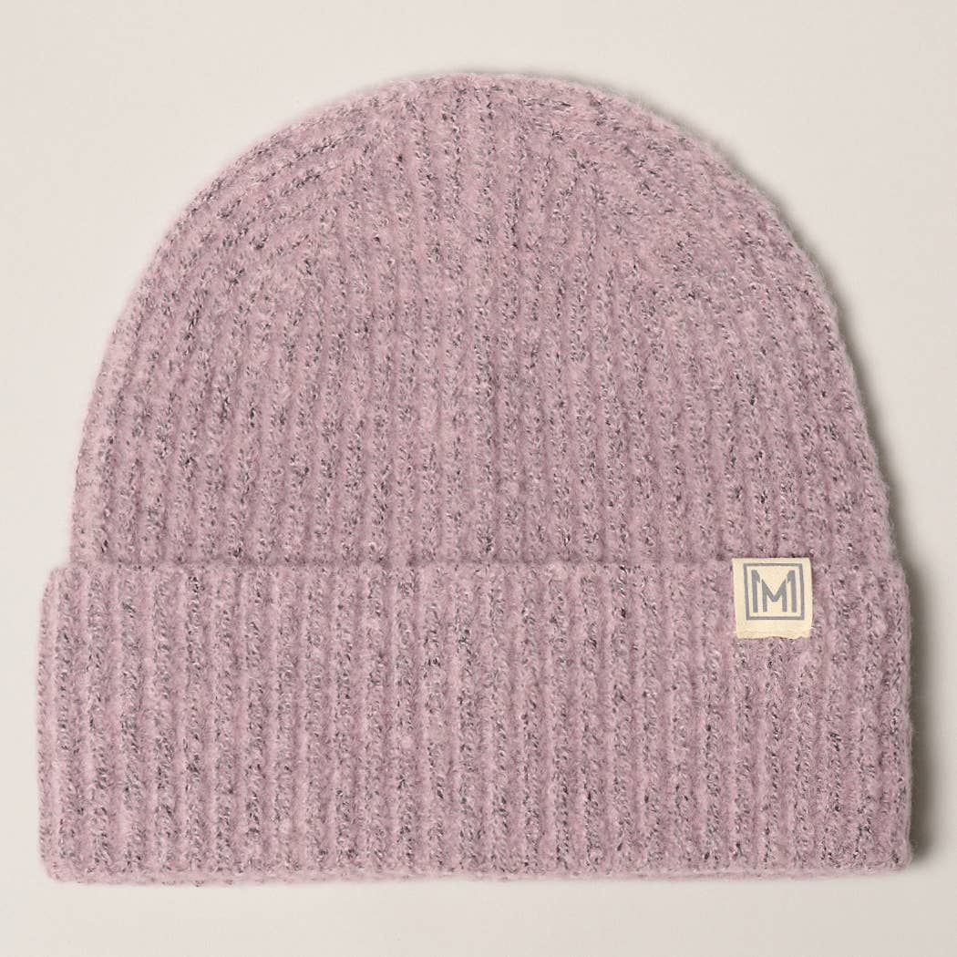 Soft Basic Ribbed Knit Cuff Beanie Hat: ONE SIZE / DENIM BLUE-NEW