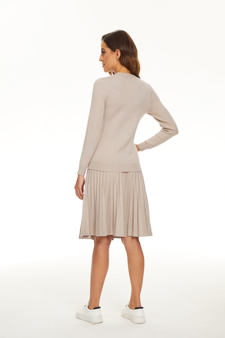 MM YEAR ROUND PLEATED - TAUPE