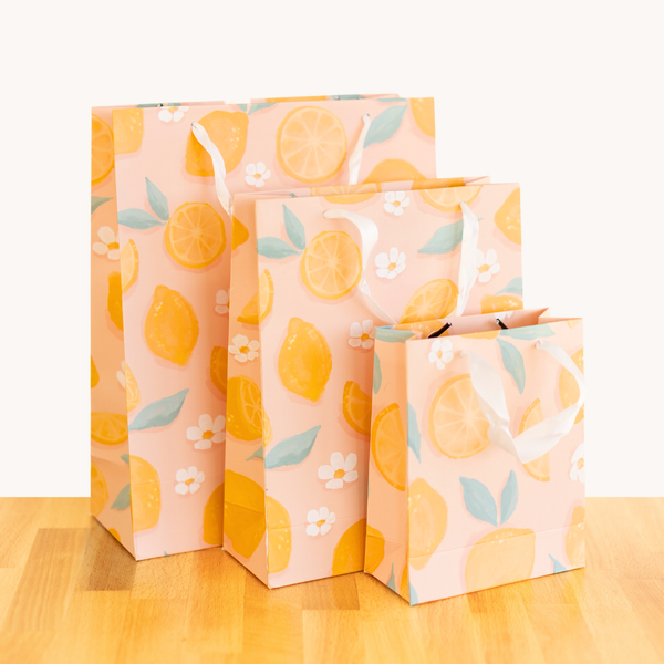 Painted Lemons Gift Bag: Large