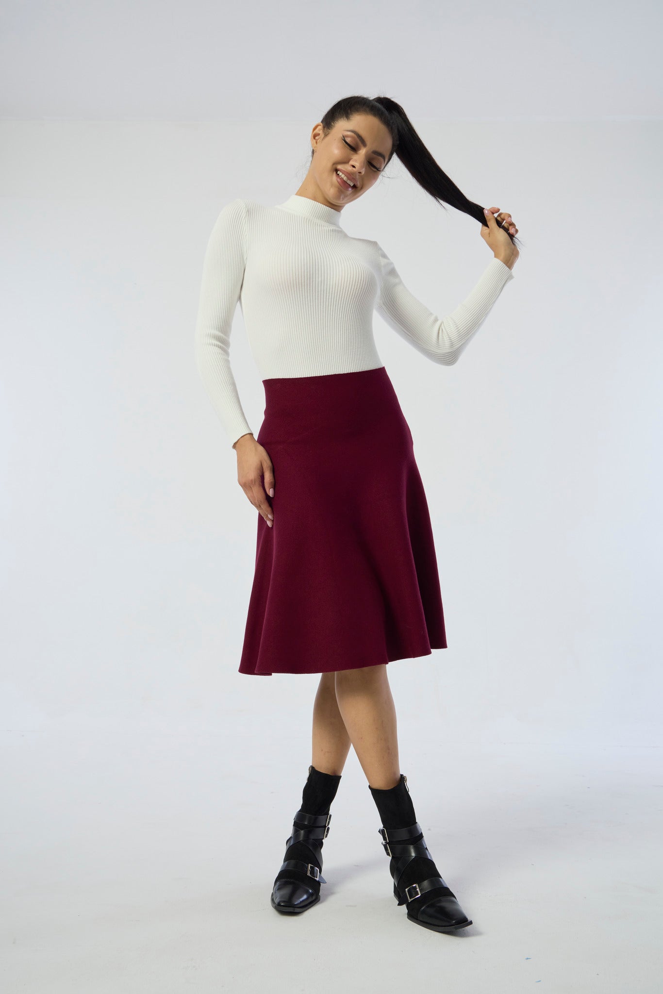 AMAZING MM SKIRT YR RND DARK MAROON
