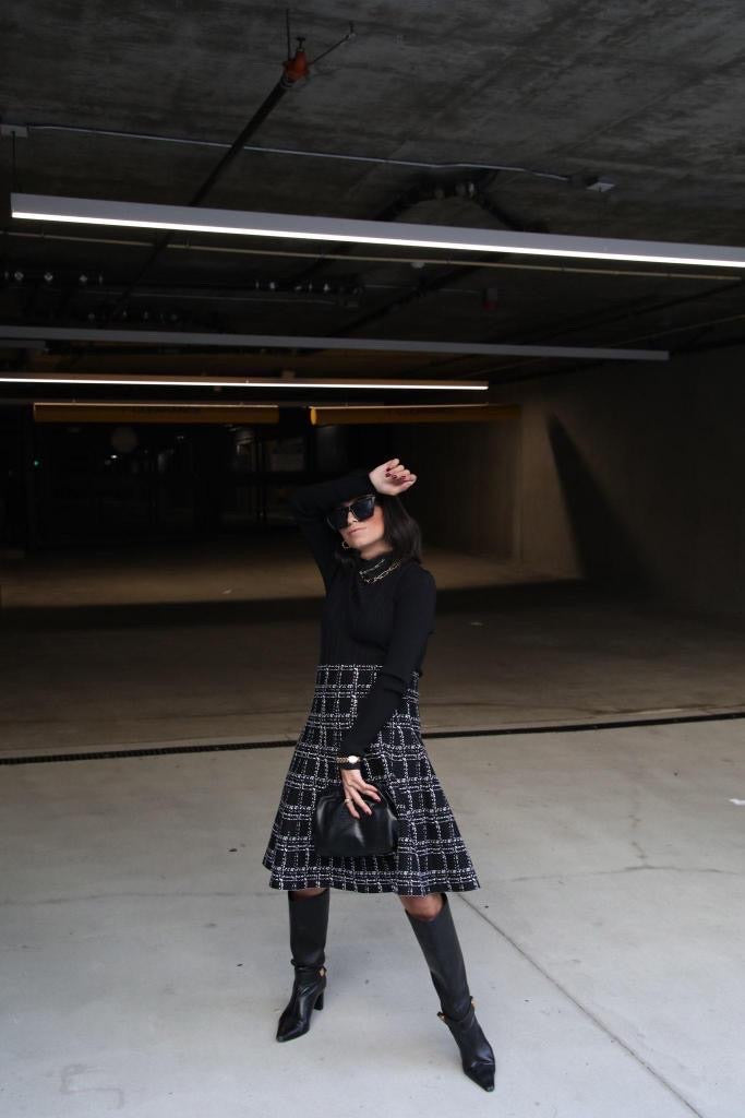 AMAZING MM SKIRT - YR RND BLACK TWEED