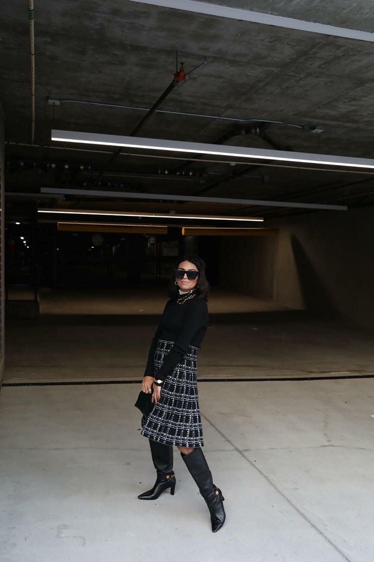 AMAZING MM SKIRT - YR RND BLACK TWEED