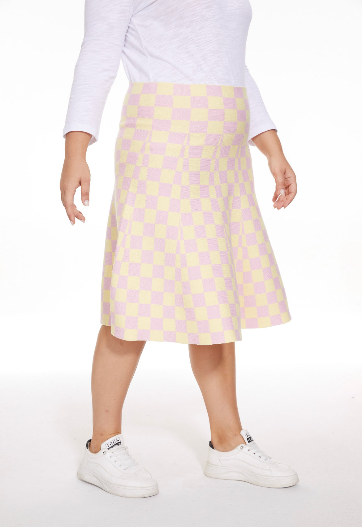 MM PURPLE LABEL - PINK YELLOW CHECKERED (PLUS SIZE)