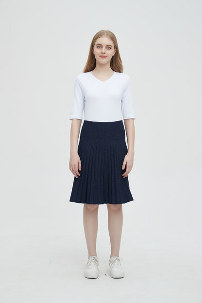 MM YEAR ROUND PLEATED - DENIM WASH.