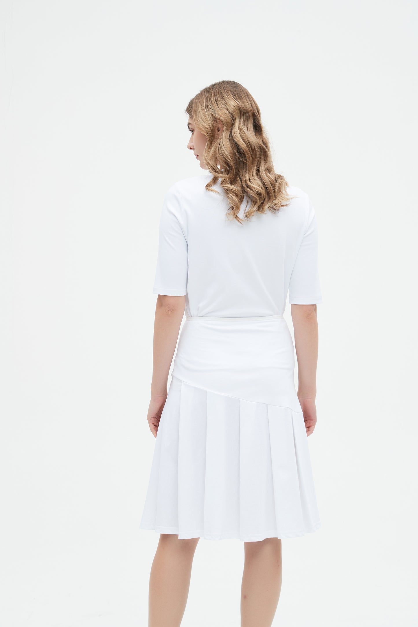 MM COTTON HALF PLEAT - WHITE