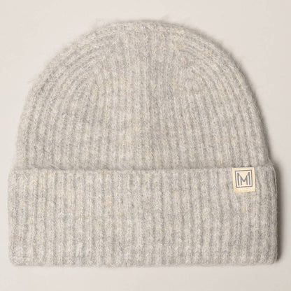 Soft Basic Ribbed Knit Cuff Beanie Hat: ONE SIZE / DENIM BLUE-NEW