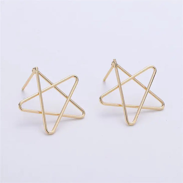 Gold Geometric Star Earring