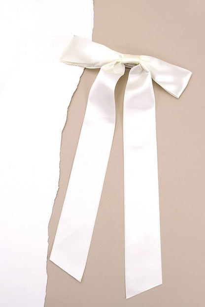 SILKY SATIN BOW LACE HAIR CLIPS | 40H614