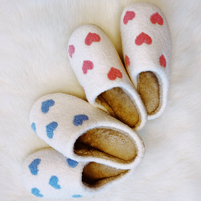 Heart Full Cozy Lounge Slippers: M/L / Lovely Blue