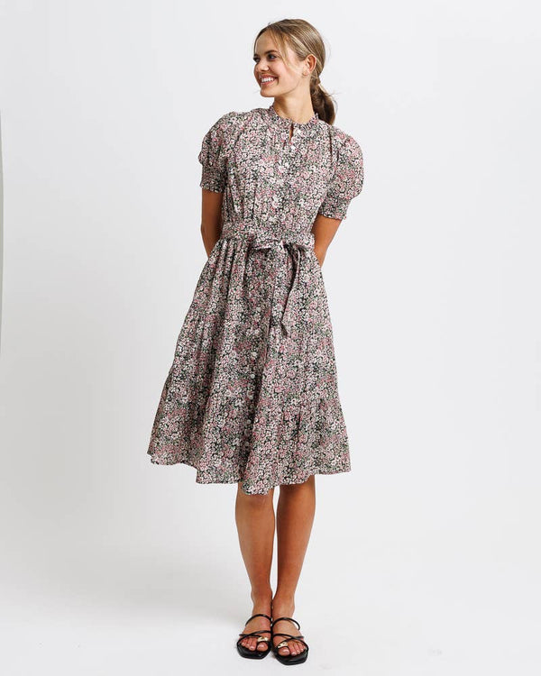 FLORAL BUTTON DOWN DRESS