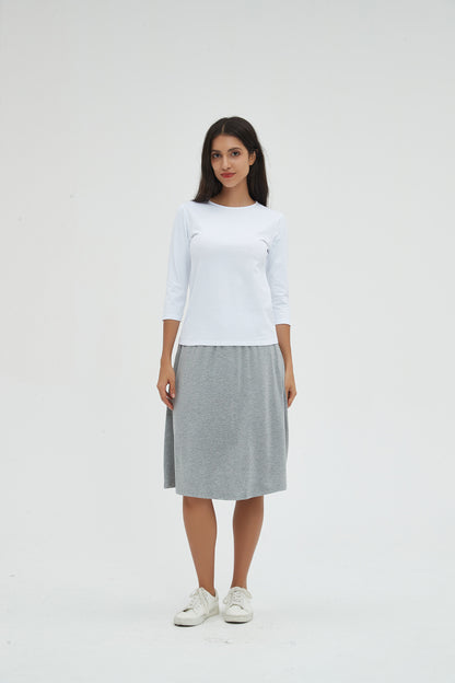 MM SWAY SKIRT - HEATHER GREY