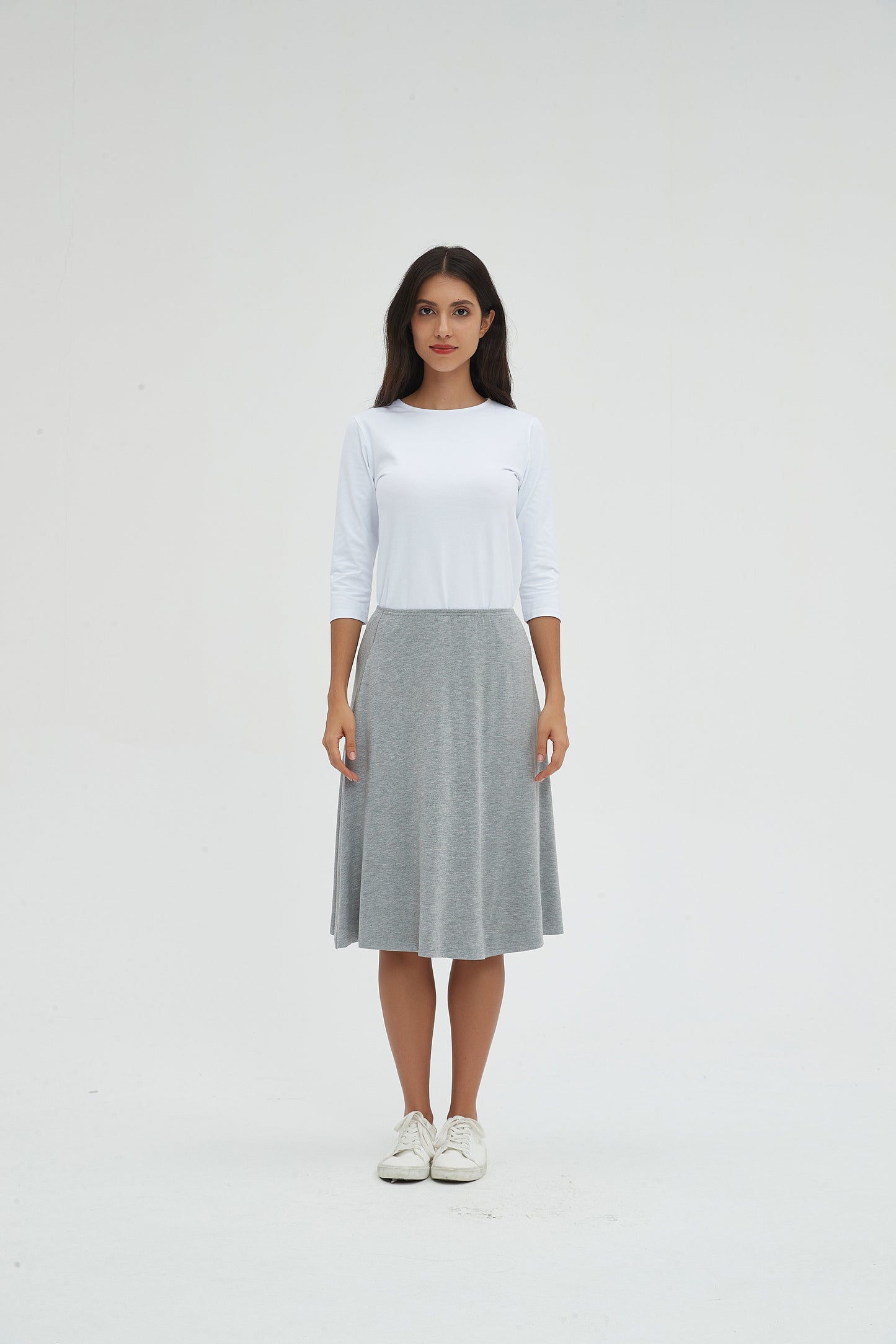 MM SWAY SKIRT - HEATHER GREY