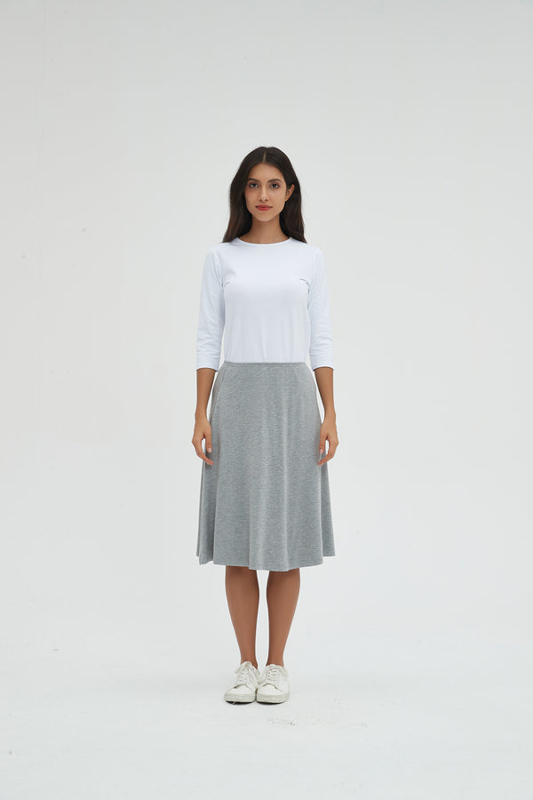 MM SWAY SKIRT - HEATHER GREY