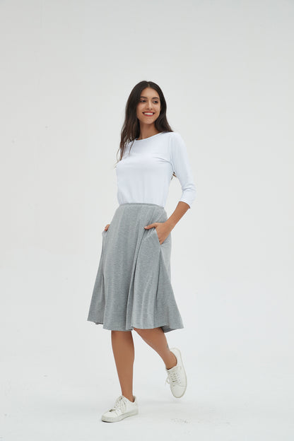 MM SWAY SKIRT - HEATHER GREY