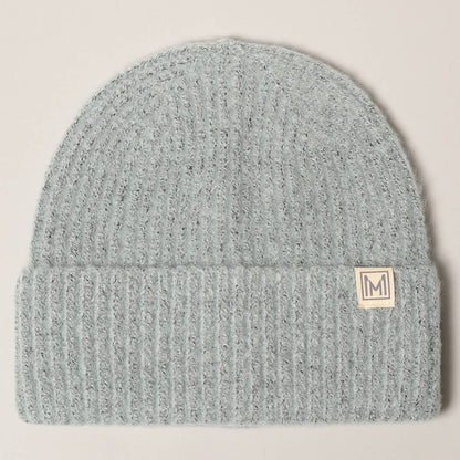 Soft Basic Ribbed Knit Cuff Beanie Hat: ONE SIZE / DENIM BLUE-NEW