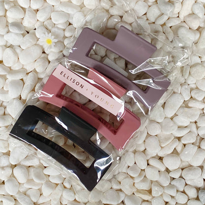 Monotone Hair Claw Set: Black