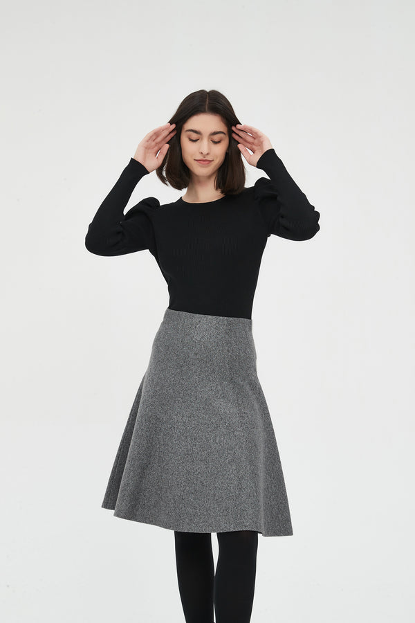 AMAZING MM SKIRT -.YEAR ROUND GREY MARL