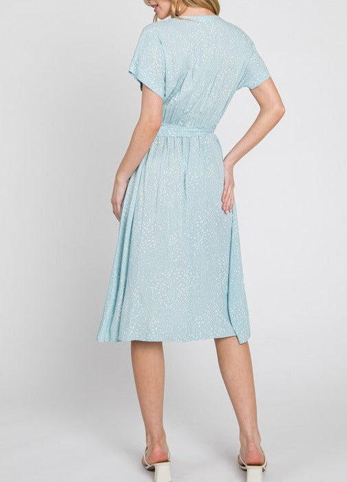 EASY BLUE LEOPARD DRESS