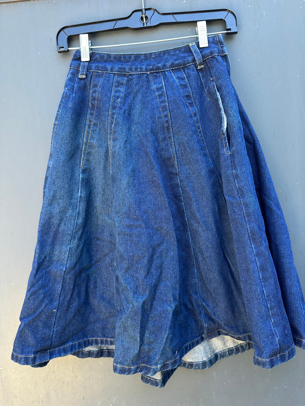 DENIM FLARE SKIRT