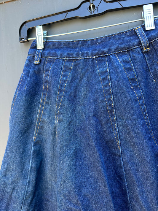 DENIM FLARE SKIRT