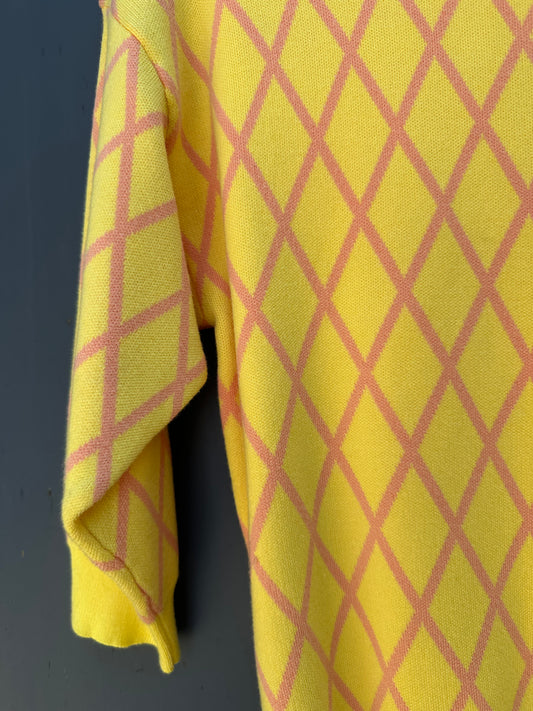 YELLOW  AND PINK KNIT TOP