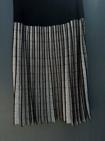 PLAID SWEATER JACKET + PLEATED SKIRT SET