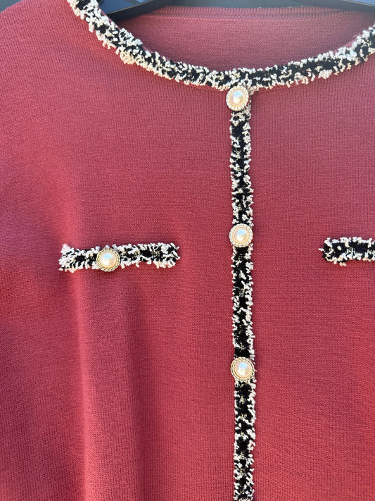 CLASSIQUE RUST CARDIGAN