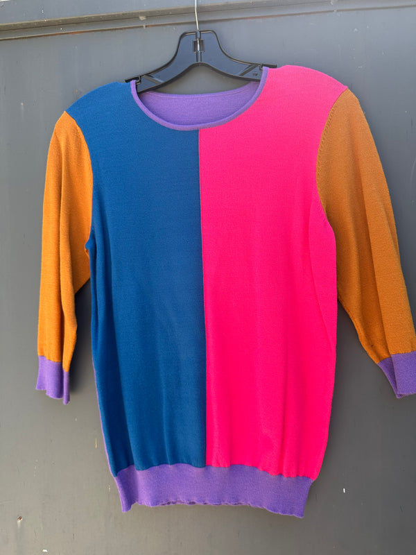 COLOR BLOCK THIN KNIT T STYLE 2