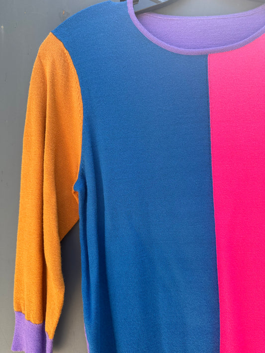 COLOR BLOCK THIN KNIT T STYLE 2