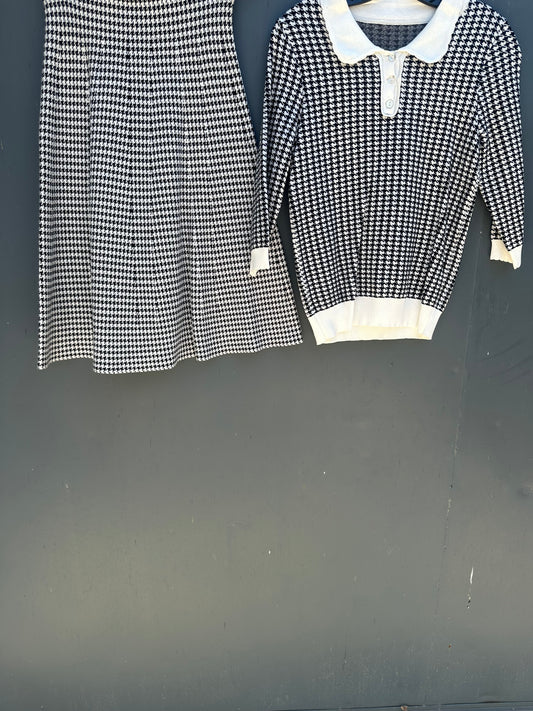 HOUNDSTOOTH KNIT SET