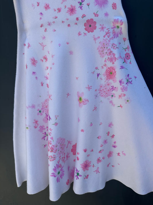 FLORAL SUMMER WHITE SKIRT
