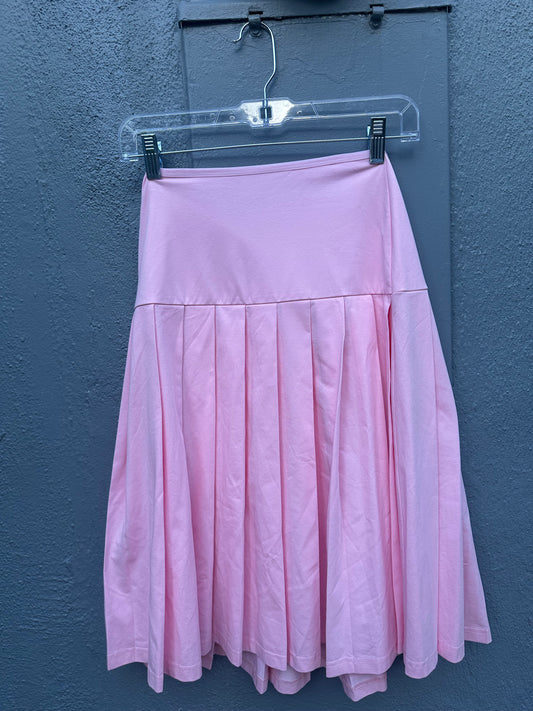 BUBBLEGUM PINK PLEATED SKIRT