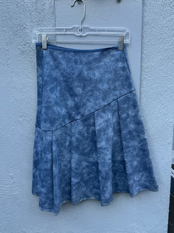 DENIM COTTON HALF PLEAT