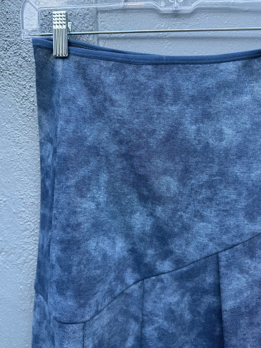 DENIM COTTON HALF PLEAT