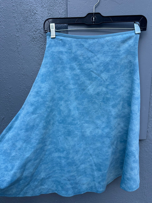 BLUE DENIM COTTON FIT AND FLARE