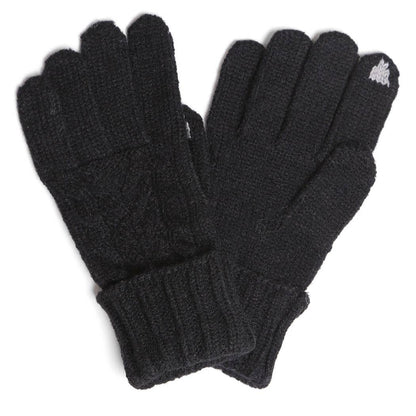 Solid Cable Knitted Flip Cuff Touch Gloves: ONE SIZE / 6 ASSORTED COLORS