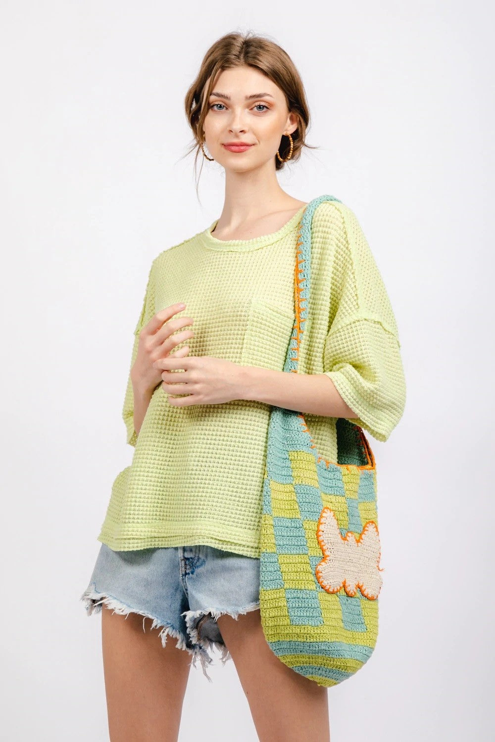 WAFFLE KNIT COMFY TOP