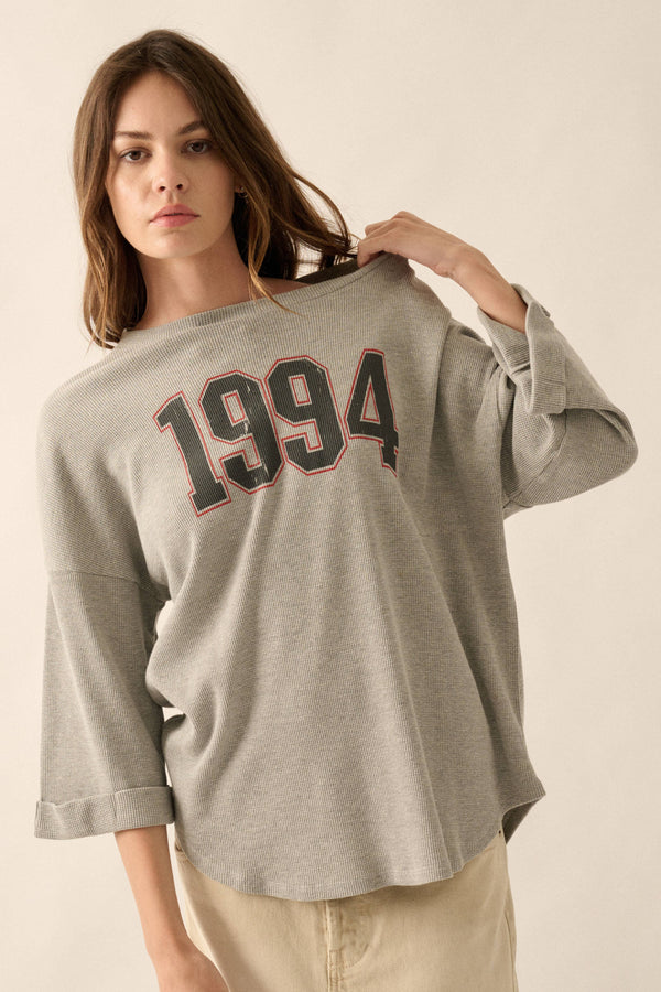 1994 Waffle-Knit Thermal Graphic Tee