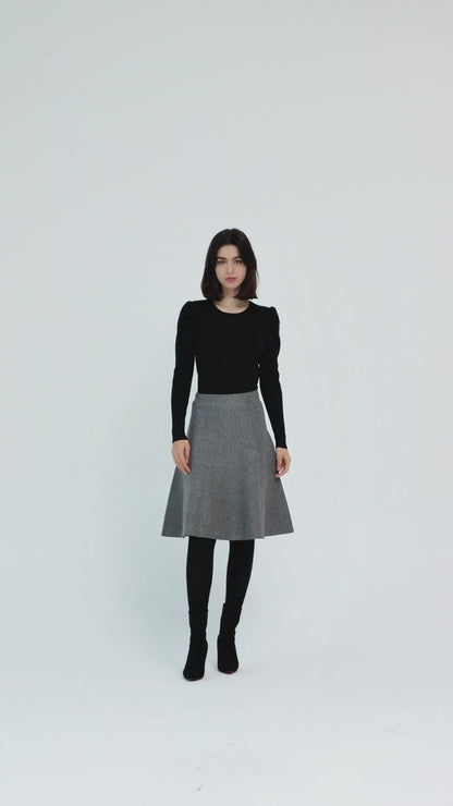 AMAZING MM SKIRT -.YEAR ROUND GREY MARL