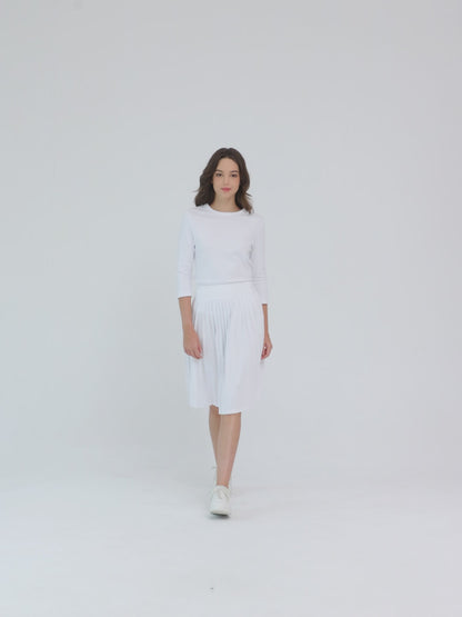 MM MINI PLEATS - WHITE.