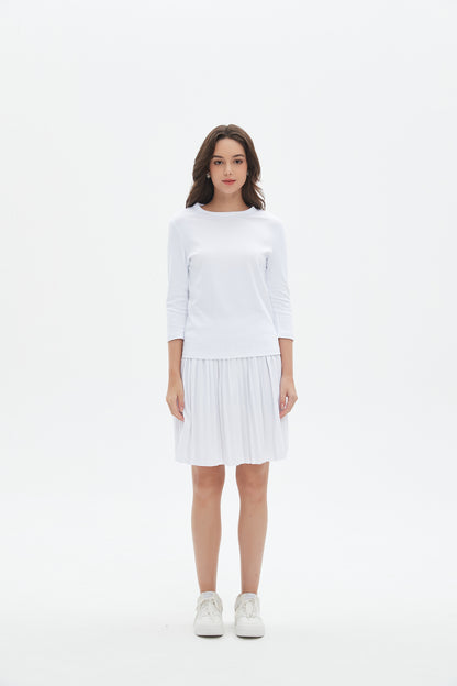 MM MINI PLEATS - WHITE.