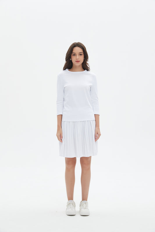 MM MINI PLEATS - WHITE.
